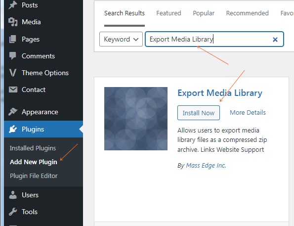 export media library